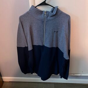 PINK Victoria's Secret Heathered Blue Half-Zip Pullover